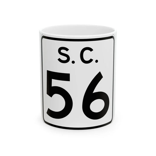 SC-56 (South Carolina) (Road Sign) White Coffee Mug 11oz - Go Mug Yourself