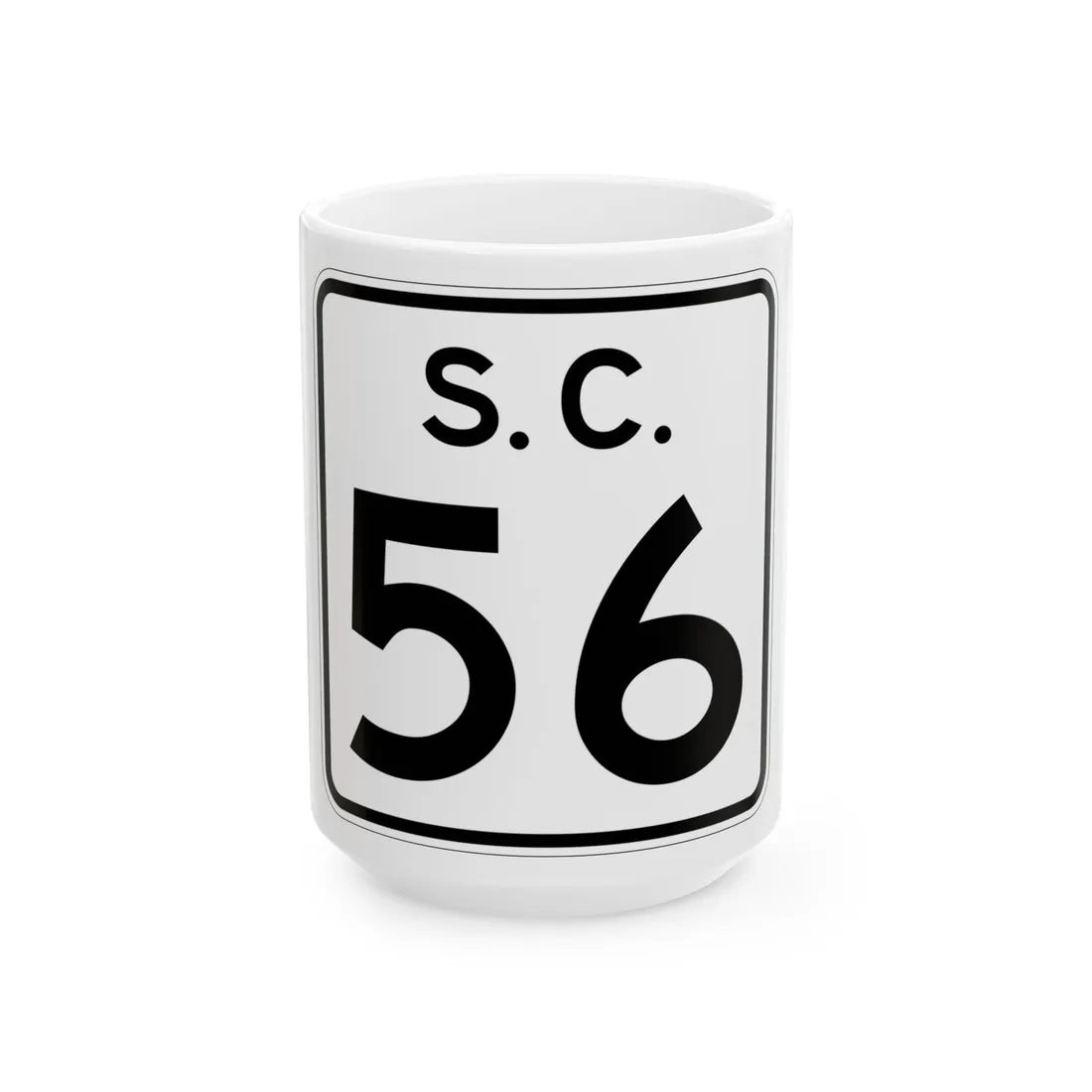 SC-56 (South Carolina) (Road Sign) White Coffee Mug 15oz - Go Mug Yourself