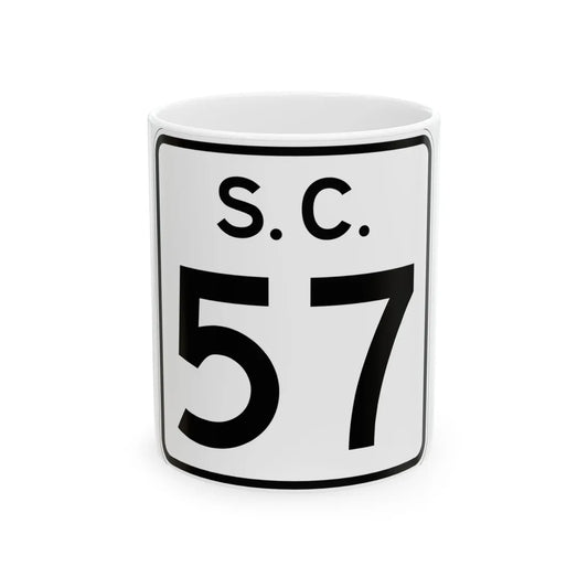 SC-57 (South Carolina) (Road Sign) White Coffee Mug 11oz - Go Mug Yourself
