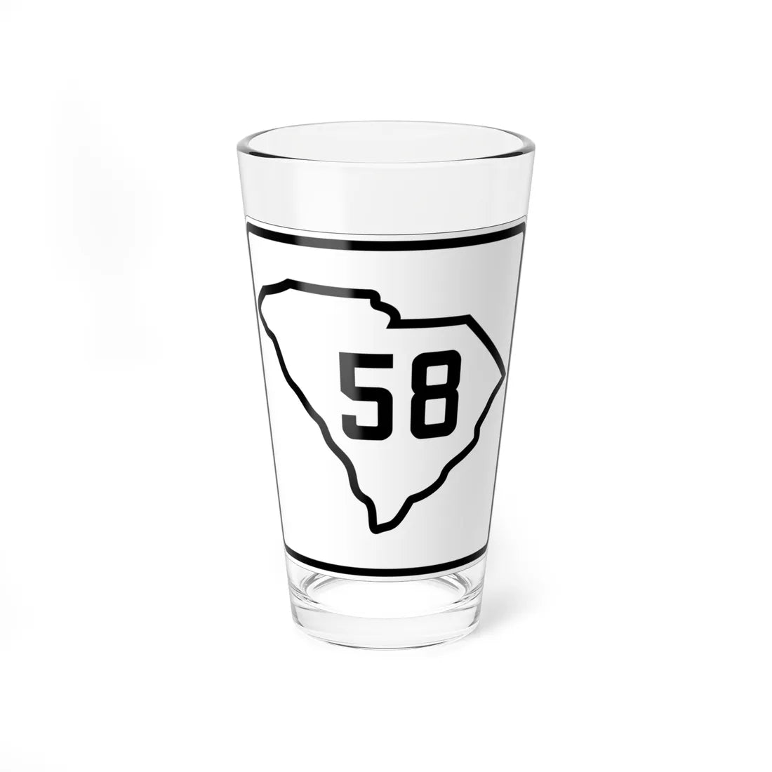 SC-58 1926 (South Carolina) (Road Sign) Pint Glass 16oz 16oz - Go Mug Yourself