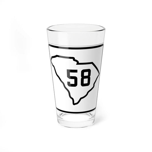 SC-58 1926 (South Carolina) (Road Sign) Pint Glass 16oz 16oz - Go Mug Yourself