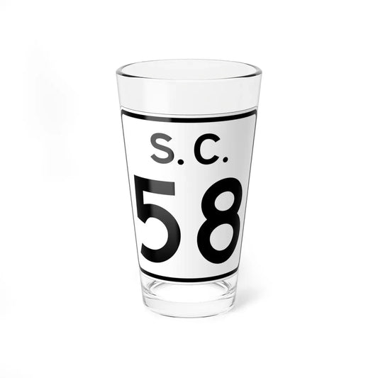 SC-58 (South Carolina) (Road Sign) Pint Glass 16oz 16oz - Go Mug Yourself
