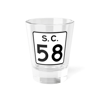 SC-58 (South Carolina) (Road Sign) Shot Glass 1.5oz 1.5oz - Go Mug Yourself