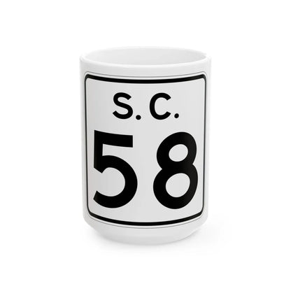 SC-58 (South Carolina) (Road Sign) White Coffee Mug 15oz - Go Mug Yourself