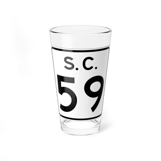 SC-59 (South Carolina) (Road Sign) Pint Glass 16oz 16oz - Go Mug Yourself