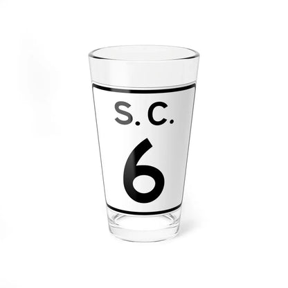SC-6 (South Carolina) (Road Sign) Pint Glass 16oz 16oz - Go Mug Yourself