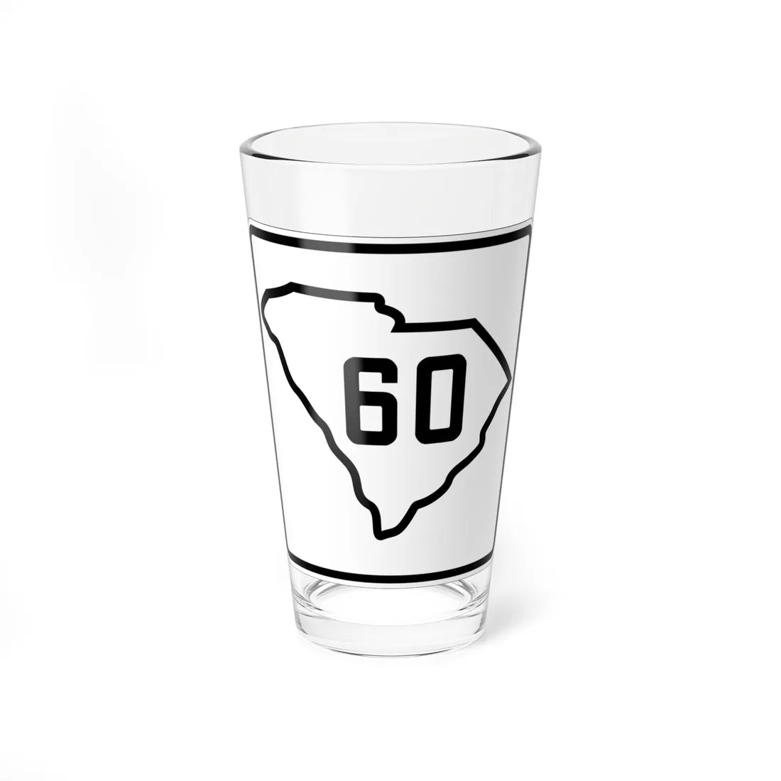 SC-60 1926 (South Carolina) (Road Sign) Pint Glass 16oz 16oz - Go Mug Yourself