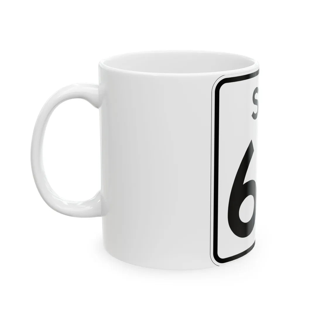 SC-60 (South Carolina) (Road Sign) White Coffee Mug - Go Mug Yourself