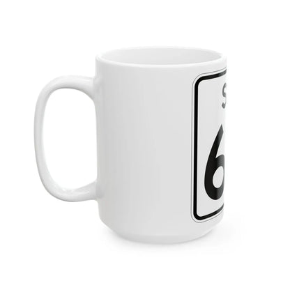 SC-60 (South Carolina) (Road Sign) White Coffee Mug - Go Mug Yourself