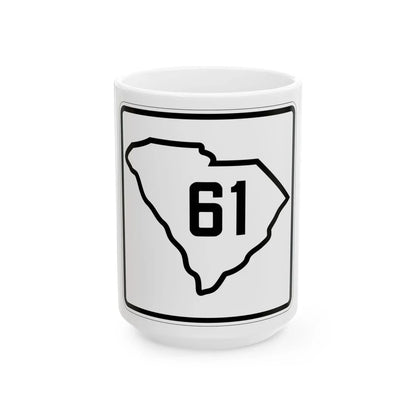 SC-61 1926 (South Carolina) (Road Sign) White Coffee Mug 15oz - Go Mug Yourself