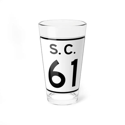 SC-61 (South Carolina) (Road Sign) Pint Glass 16oz 16oz - Go Mug Yourself
