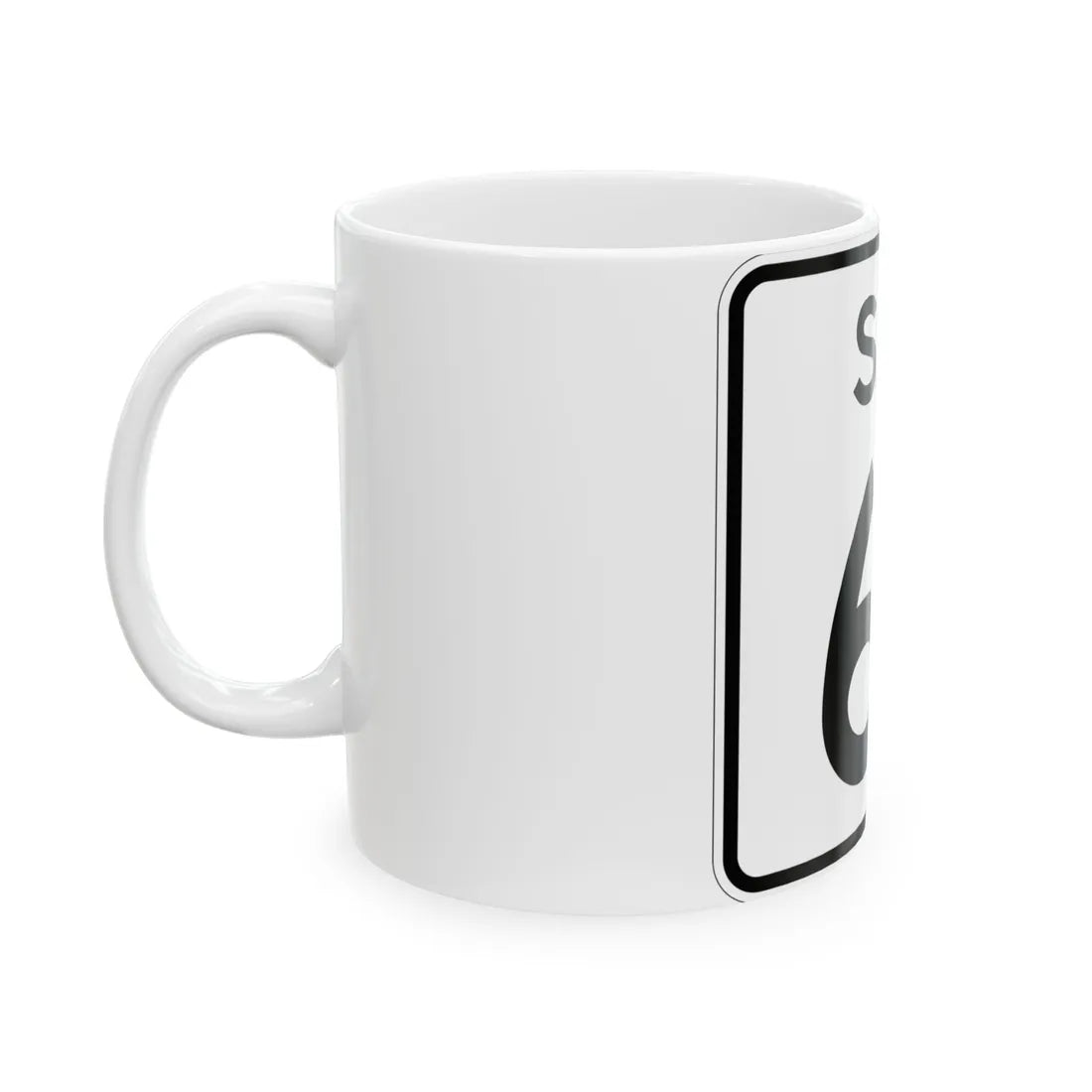 SC-61 (South Carolina) (Road Sign) White Coffee Mug - Go Mug Yourself