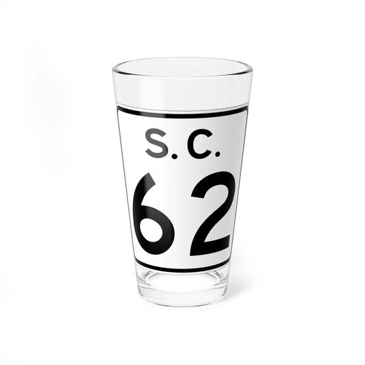 SC-62 (South Carolina) (Road Sign) Pint Glass 16oz 16oz - Go Mug Yourself