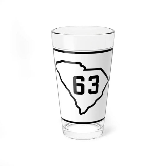 SC-63 1926 (South Carolina) (Road Sign) Pint Glass 16oz 16oz - Go Mug Yourself