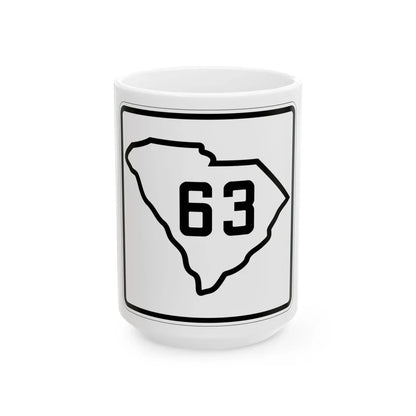 SC-63 1926 (South Carolina) (Road Sign) White Coffee Mug 15oz - Go Mug Yourself