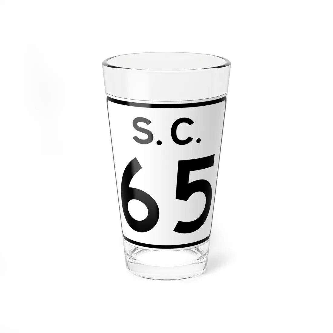 SC-65 (South Carolina) (Road Sign) Pint Glass 16oz 16oz - Go Mug Yourself