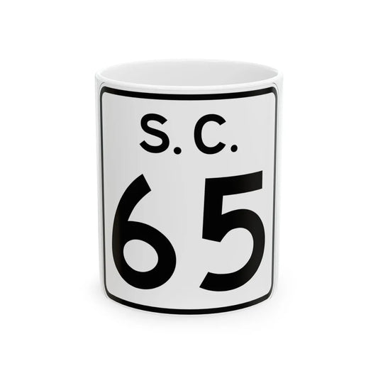 SC-65 (South Carolina) (Road Sign) White Coffee Mug 11oz - Go Mug Yourself