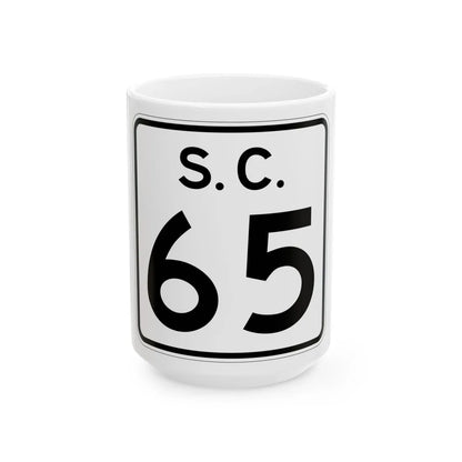 SC-65 (South Carolina) (Road Sign) White Coffee Mug 15oz - Go Mug Yourself