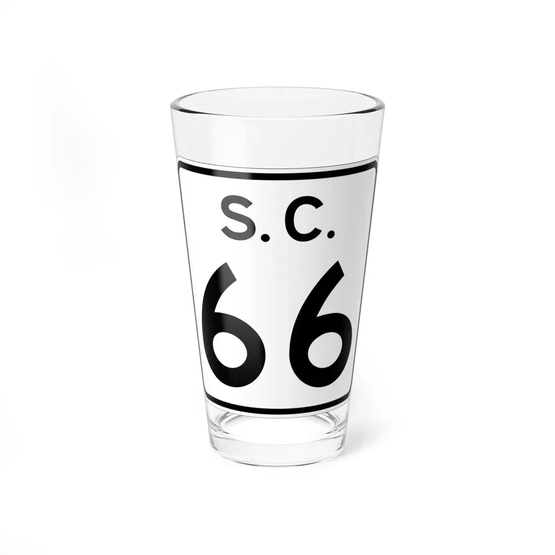 SC-66 (South Carolina) (Road Sign) Pint Glass 16oz 16oz - Go Mug Yourself