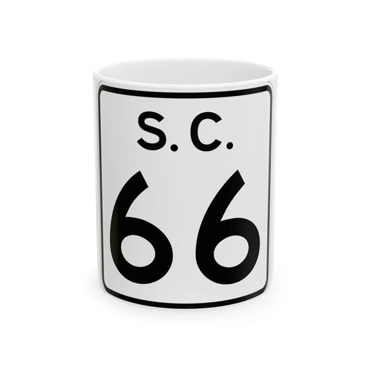 SC-66 (South Carolina) (Road Sign) White Coffee Mug 11oz - Go Mug Yourself