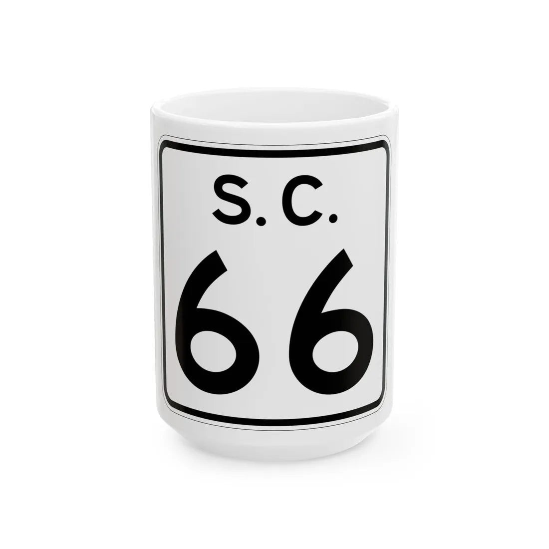 SC-66 (South Carolina) (Road Sign) White Coffee Mug 15oz - Go Mug Yourself