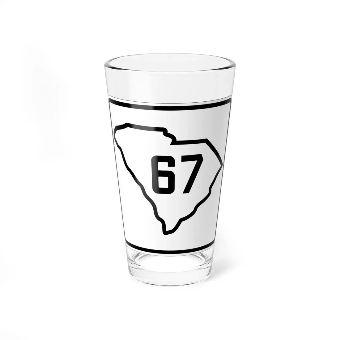 SC-67 1926 (South Carolina) (Road Sign) Pint Glass 16oz 16oz - Go Mug Yourself