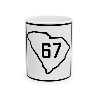 SC-67 1926 (South Carolina) (Road Sign) White Coffee Mug 11oz - Go Mug Yourself