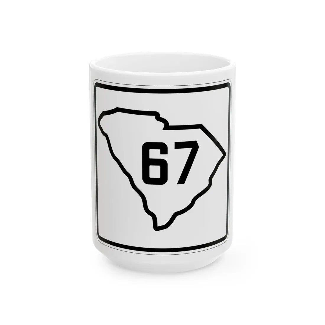 SC-67 1926 (South Carolina) (Road Sign) White Coffee Mug 15oz - Go Mug Yourself