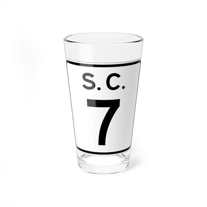 SC-7 (South Carolina) (Road Sign) Pint Glass 16oz 16oz - Go Mug Yourself