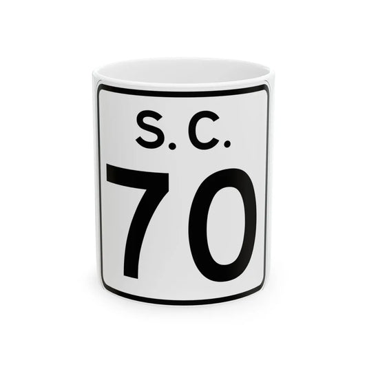 SC-70 (South Carolina) (Road Sign) White Coffee Mug 11oz - Go Mug Yourself