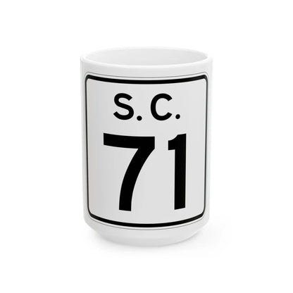 SC-71 (South Carolina) (Road Sign) White Coffee Mug 15oz - Go Mug Yourself