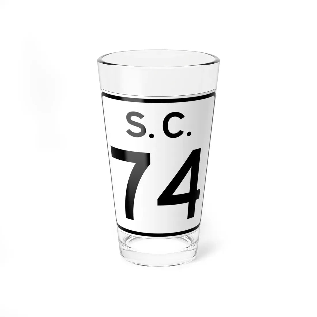 SC-74 (South Carolina) (Road Sign) Pint Glass 16oz 16oz - Go Mug Yourself