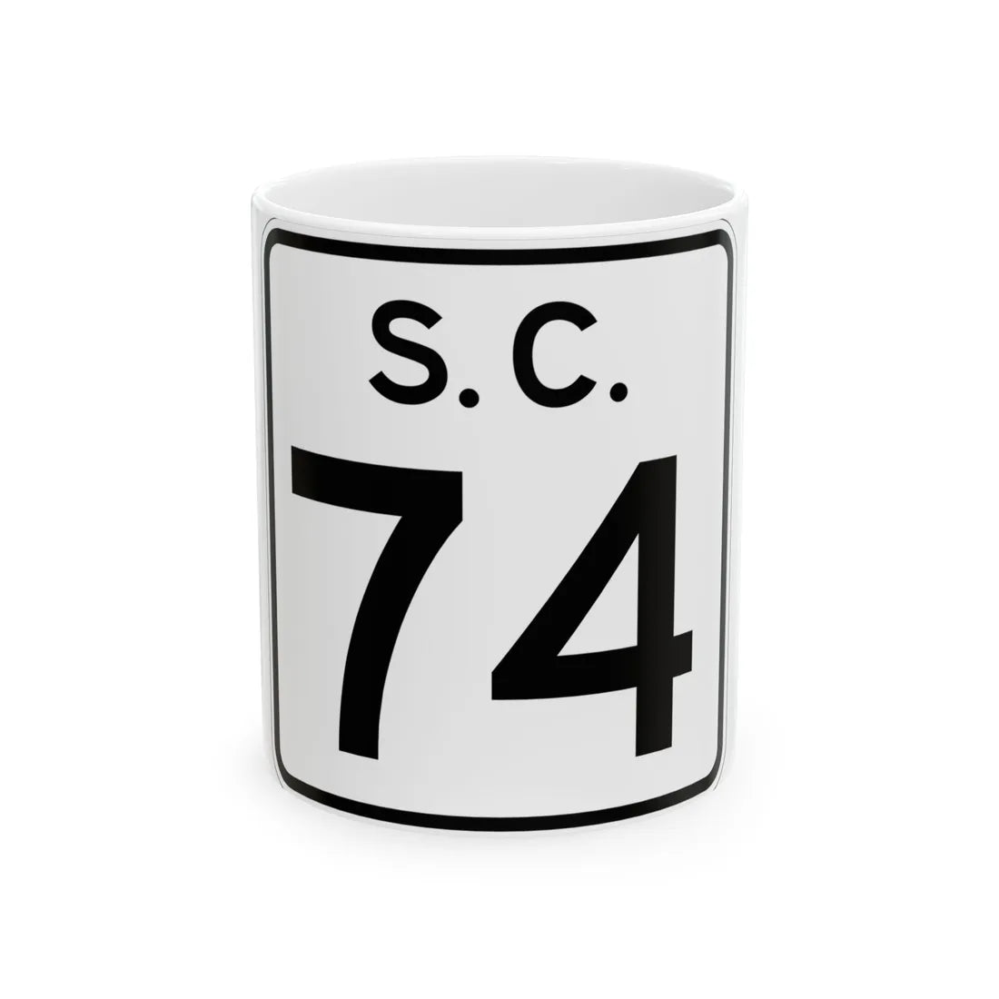 SC-74 (South Carolina) (Road Sign) White Coffee Mug 11oz - Go Mug Yourself