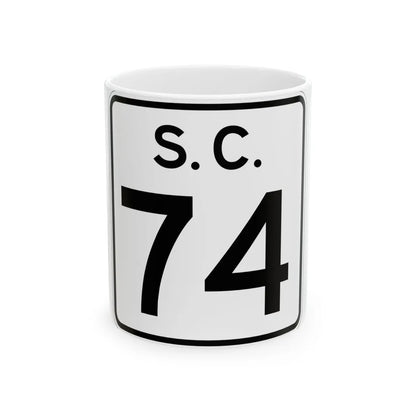 SC-74 (South Carolina) (Road Sign) White Coffee Mug 11oz - Go Mug Yourself