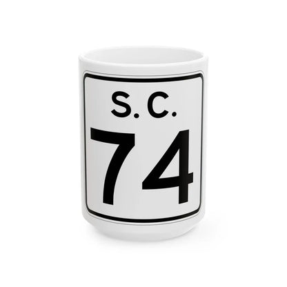 SC-74 (South Carolina) (Road Sign) White Coffee Mug 15oz - Go Mug Yourself