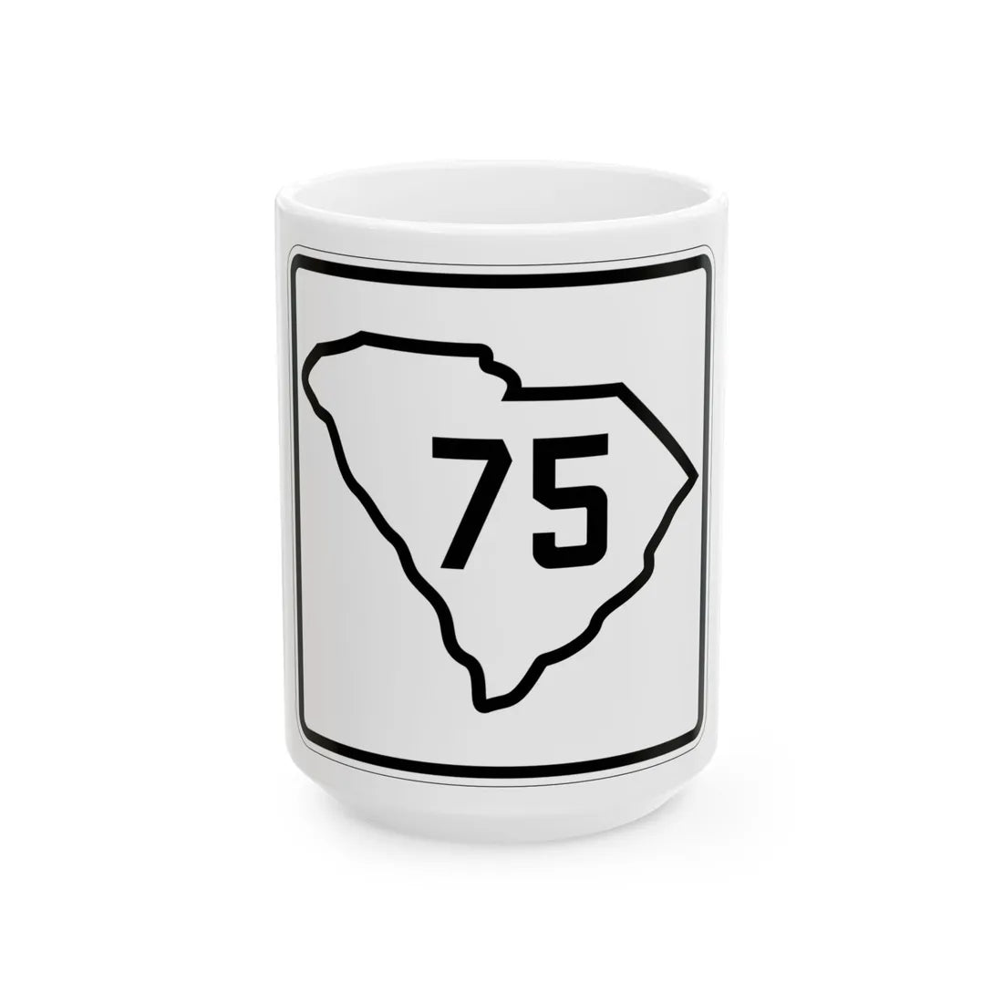 SC-75 1926 (South Carolina) (Road Sign) White Coffee Mug 15oz - Go Mug Yourself