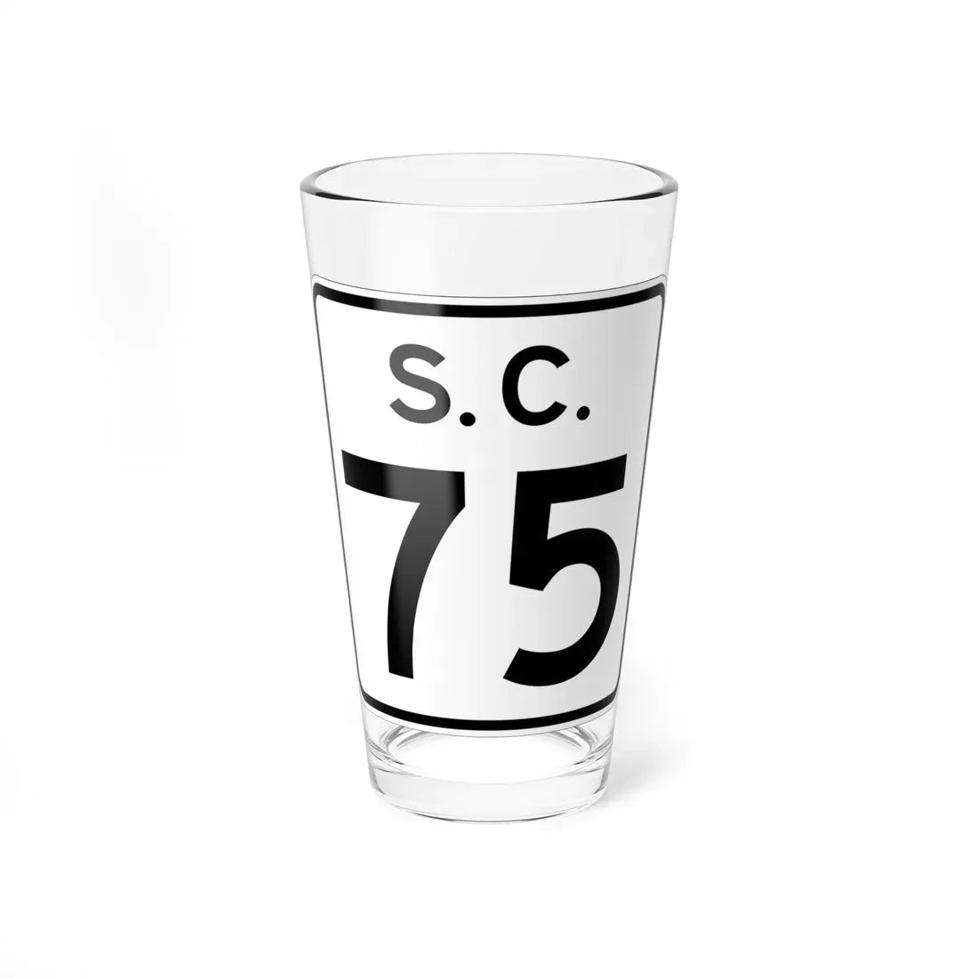 SC-75 (South Carolina) (Road Sign) Pint Glass 16oz 16oz - Go Mug Yourself