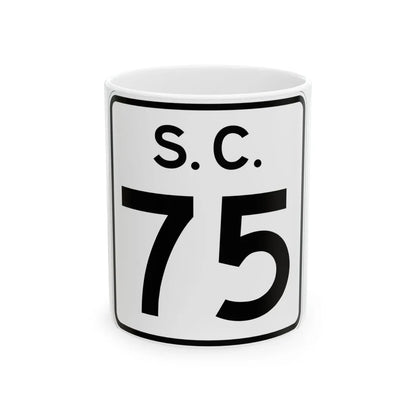 SC-75 (South Carolina) (Road Sign) White Coffee Mug 11oz - Go Mug Yourself