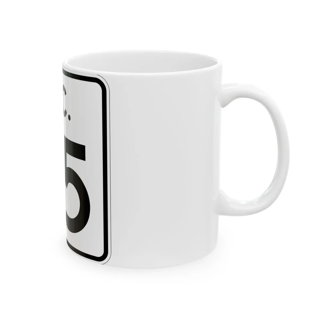 SC-75 (South Carolina) (Road Sign) White Coffee Mug - Go Mug Yourself