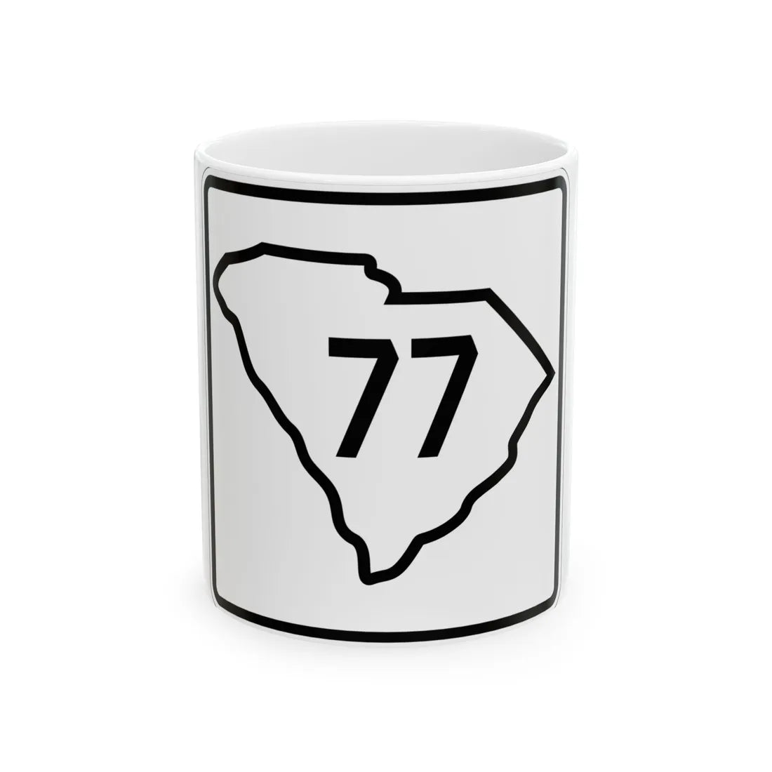 SC-77 1926 (South Carolina) (Road Sign) White Coffee Mug 11oz - Go Mug Yourself