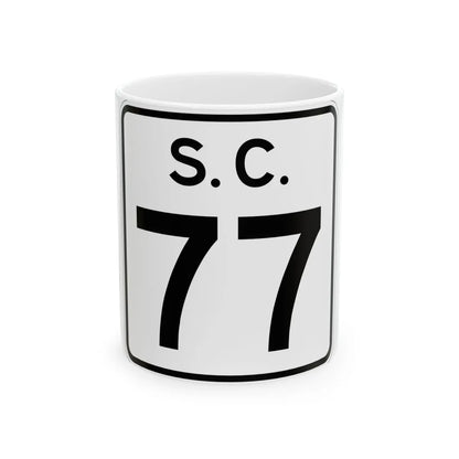 SC-77 (South Carolina) (Road Sign) White Coffee Mug 11oz - Go Mug Yourself