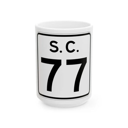 SC-77 (South Carolina) (Road Sign) White Coffee Mug 15oz - Go Mug Yourself