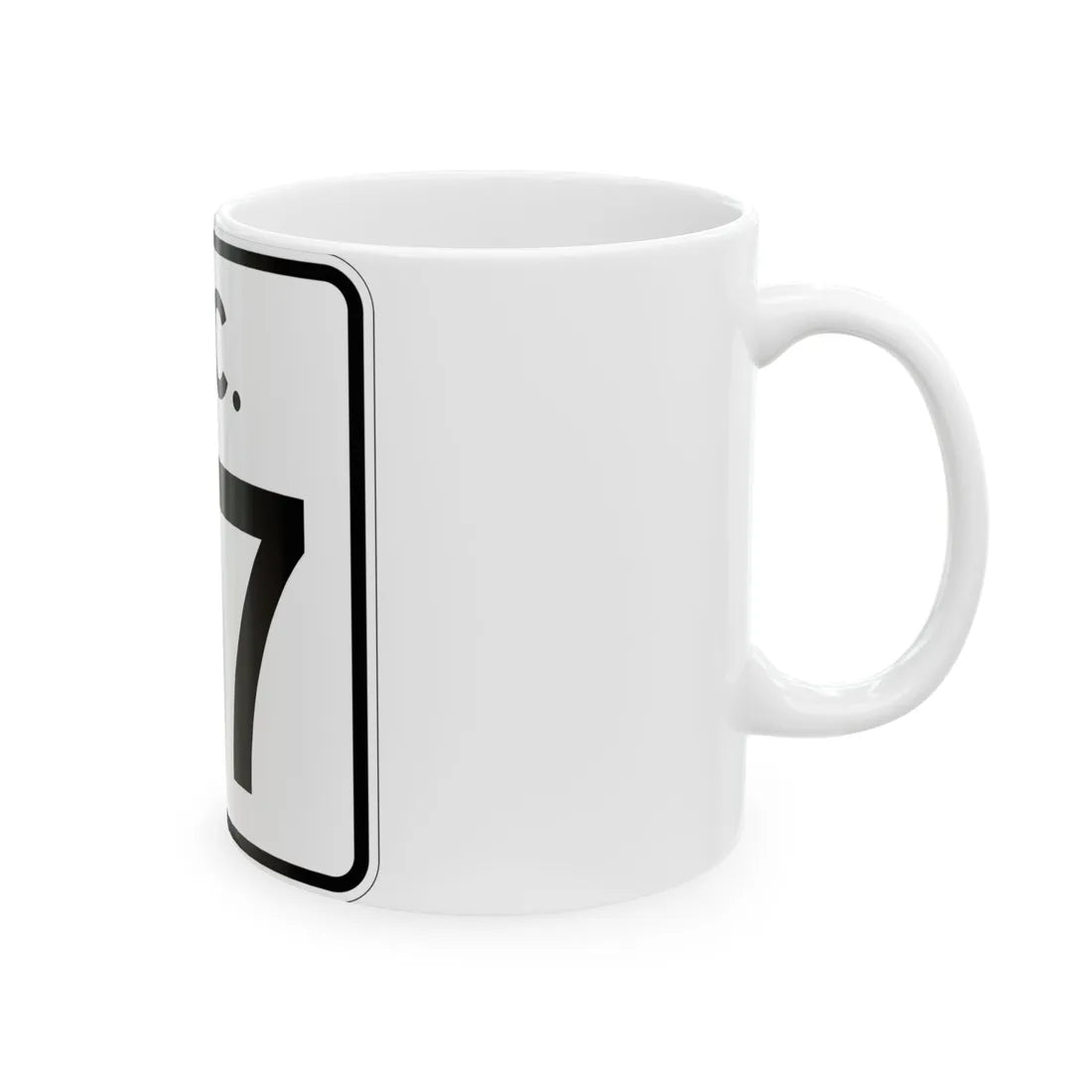 SC-77 (South Carolina) (Road Sign) White Coffee Mug - Go Mug Yourself