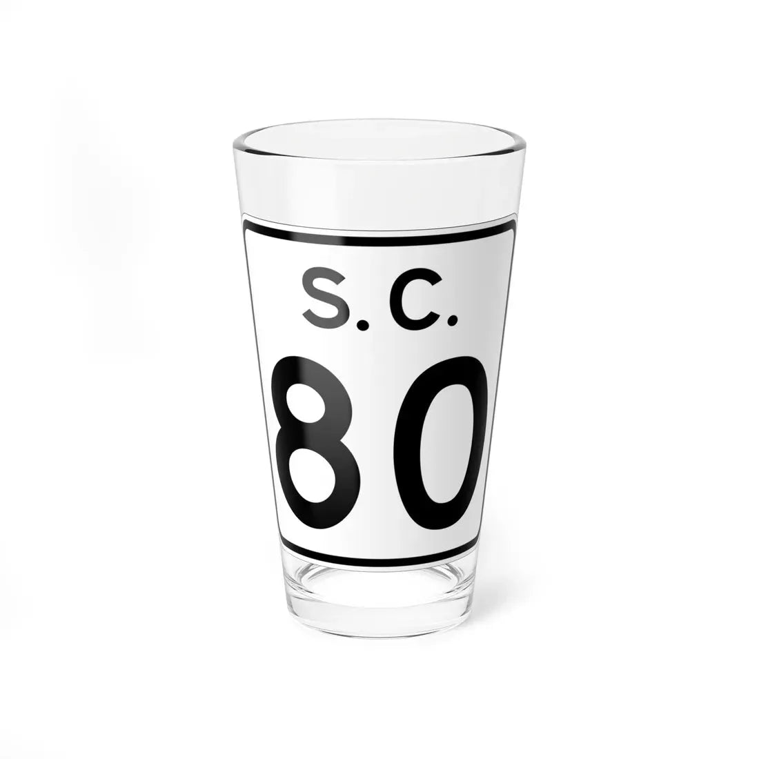 SC-80 (South Carolina) (Road Sign) Pint Glass 16oz 16oz - Go Mug Yourself