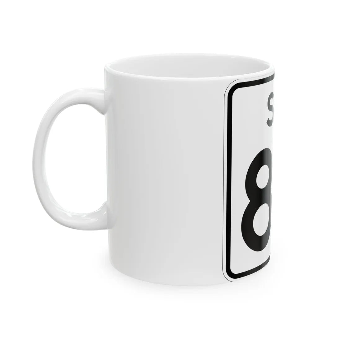 SC-80 (South Carolina) (Road Sign) White Coffee Mug - Go Mug Yourself