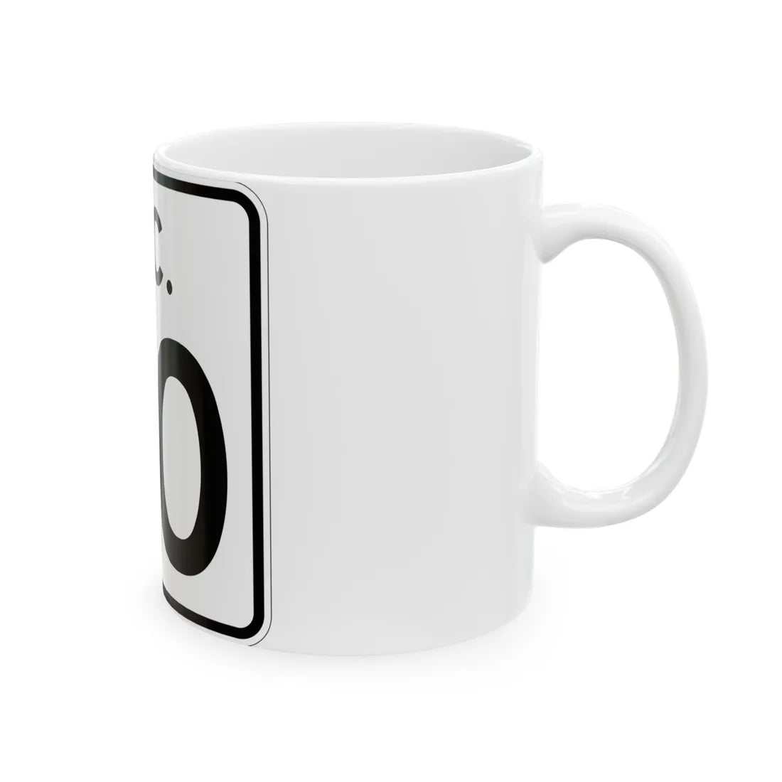 SC-80 (South Carolina) (Road Sign) White Coffee Mug - Go Mug Yourself