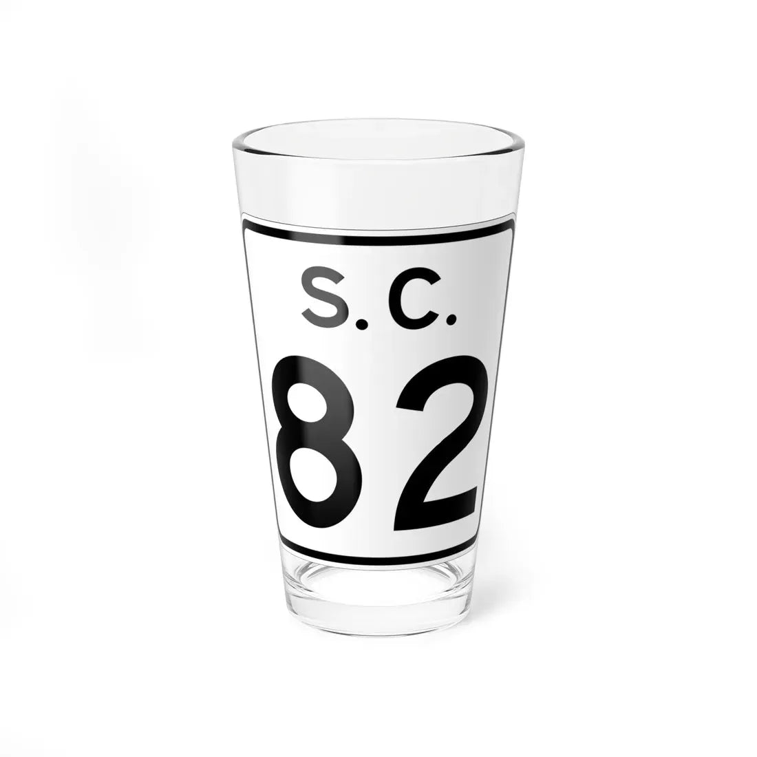 SC-82 (South Carolina) (Road Sign) Pint Glass 16oz 16oz - Go Mug Yourself