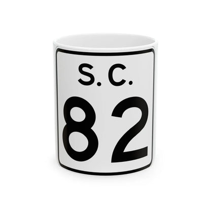 SC-82 (South Carolina) (Road Sign) White Coffee Mug 11oz - Go Mug Yourself