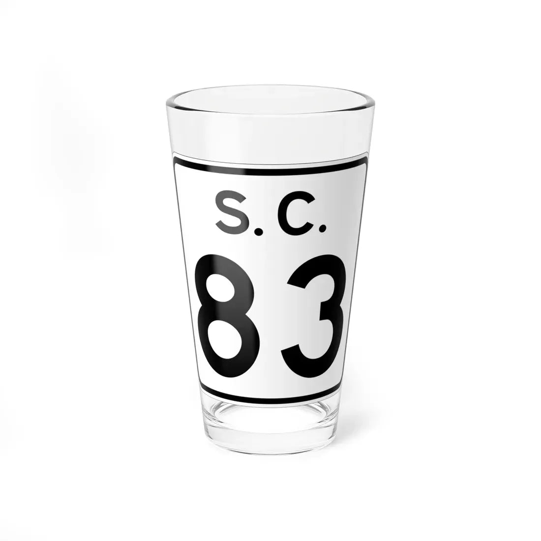 SC-83 (South Carolina) (Road Sign) Pint Glass 16oz 16oz - Go Mug Yourself