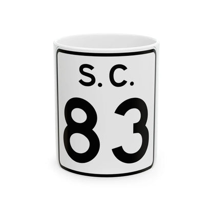 SC-83 (South Carolina) (Road Sign) White Coffee Mug 11oz - Go Mug Yourself